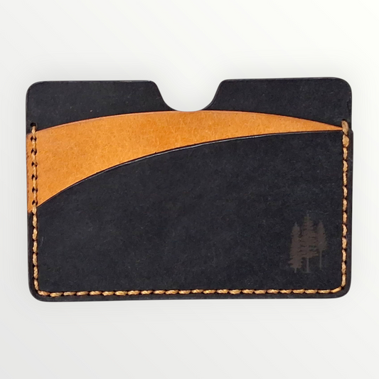 Black & Gold Pueblo Leather Card Wallet