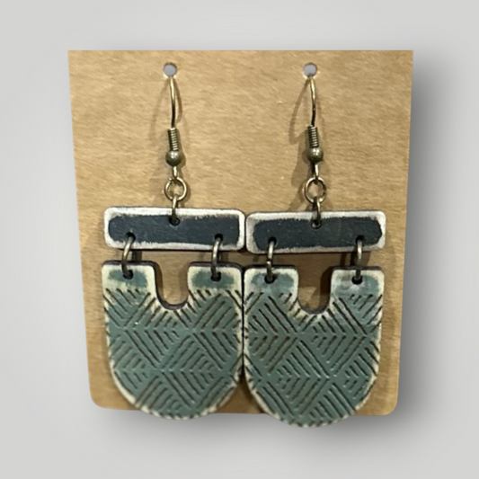 Handmade Laser-Cut Wood Earrings