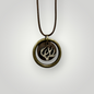 Laser Cut Wood & Leather Antler Necklace – Antique Brass