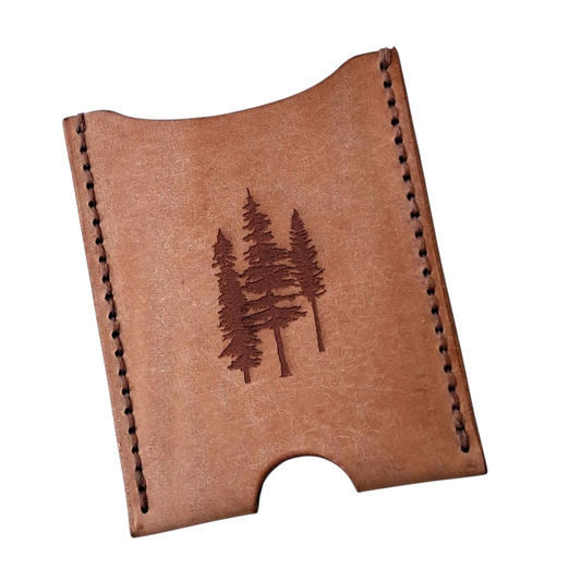 Pueblo Natural Leather Card Sleeve – Handcrafted Minimalist Wallet
